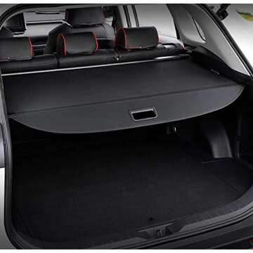 CARORMOKE Retractable Cargo Cover Compatible with 2019-2024 Toyota Rav4 Trunk Cover Black