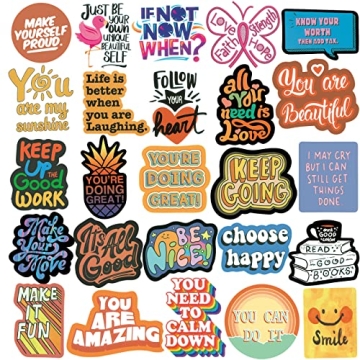 Inspirational Stickers for Water Bottles & Journals