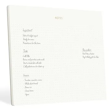 Pinesman - Mouse Pad Notepad for Professionals, 9.8" x 7.9", 50 Sheets, Minimalist, Gold Foiled, Dot...