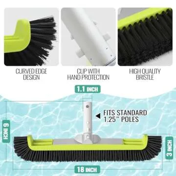 18" Pool Brush Head for Efficient Swimming Pool Cleaning