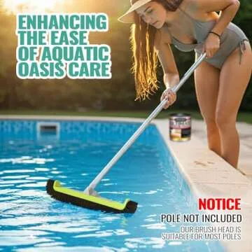 18" Pool Brush Head for Efficient Swimming Pool Cleaning