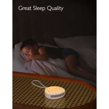 Momcozy Portable Sound Machine - White Noise Machine with 15 Soothing Sounds - Night Light - USB Rechargeable - Ideal for Travel, On-The-Go Use,Helps Baby, Kids, and Adults Sleep Better