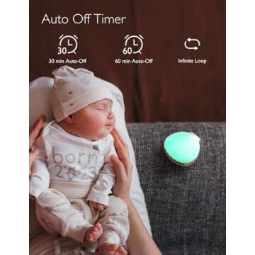 Momcozy Portable Sound Machine - White Noise Machine with 15 Soothing Sounds - Night Light - USB Rechargeable - Ideal for Travel, On-The-Go Use,Helps Baby, Kids, and Adults Sleep Better