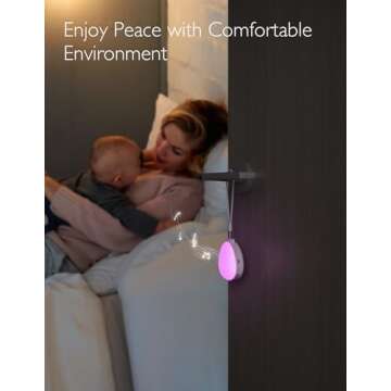 Momcozy Portable Sound Machine - White Noise Machine with 15 Soothing Sounds - Night Light - USB Rechargeable - Ideal for Travel, On-The-Go Use,Helps Baby, Kids, and Adults Sleep Better