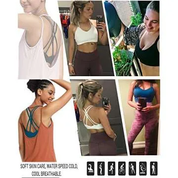 RUNNING GIRL Strappy Sports Bra for Women Sexy Crisscross Back Light Support Yoga Bra with Removable Cups Teal