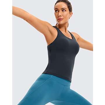 CRZ YOGA Butterluxe Women’s Workout Tank Top with Built-in Bra