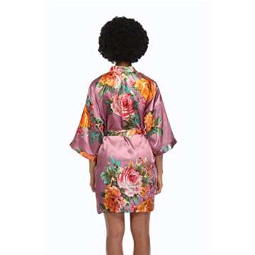 MissNina Women’s Floral Satin Kimono Robes for Bridesmaids