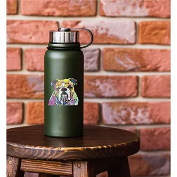 Vibrant Dean Russo Bulldog Car Stickers Set - 2 Pieces for Pet Lovers