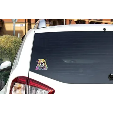 Vibrant Dean Russo Bulldog Car Stickers Set - 2 Pieces for Pet Lovers
