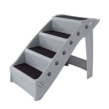 Dog Stairs - 4-Step Pet Stairs for Beds, Easy Access