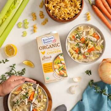 Kitchen Basics Organic Free Range Chicken Stock - 32 oz (Pack of 12) | Gluten Free | No Artificial F...