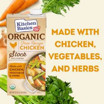 Organic Free Range Chicken Stock 32 oz Pack of 12