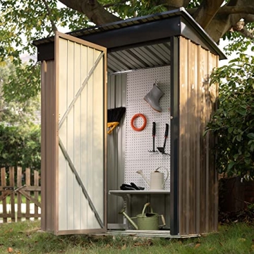 Devoko 5x3 FT Lockable Metal Garden Shed for Outdoor Storage