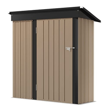 Devoko 5x3 FT Lockable Metal Garden Shed for Outdoor Storage