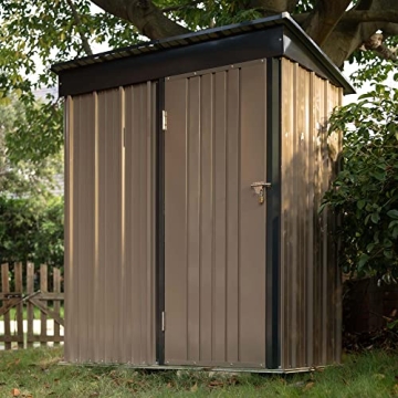 Devoko 5x3 FT Lockable Metal Garden Shed for Outdoor Storage