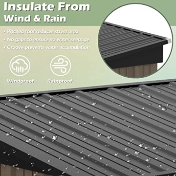 Devoko 5x3 FT Lockable Metal Garden Shed for Outdoor Storage