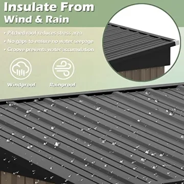 Devoko 5x3 FT Lockable Metal Garden Shed for Outdoor Storage