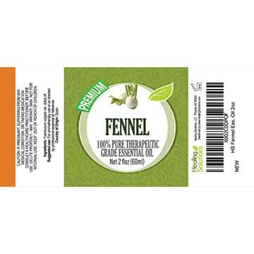 Healing Solutions 10ml Oils - Fennel Essential Oil - 0.33 Fluid Ounces