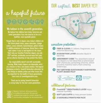 Seventh Generation Baby Diapers Size 6 - Eco-Friendly Comfort