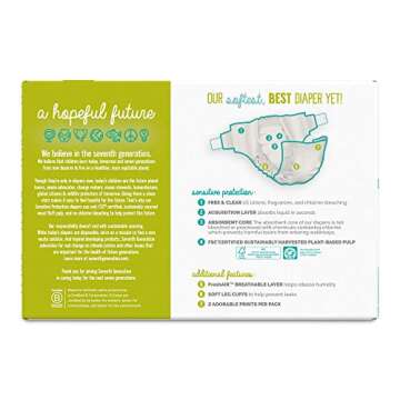 Seventh Generation Baby Diapers Size 6 - Eco-Friendly Comfort