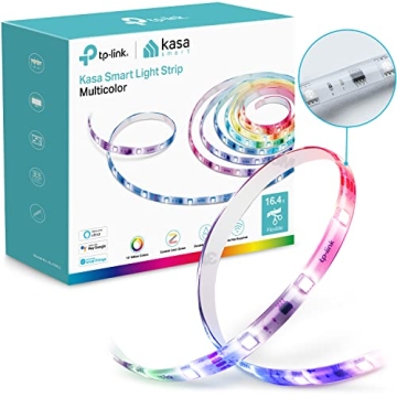 Kasa Smart LED Light Strip, 50 Color Zones RGBIC, 16.4ft Wi-Fi LED Strip Works with Alexa, Google Ho...
