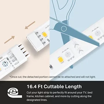 Kasa Smart LED Light Strip 16.4ft 50 Color Zones RGBIC