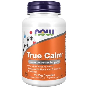 NOW Foods True Calm™ – Natural Sleep Aid with Valerian & B Vitamins, 90 Veg Capsules
