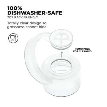 bkr Straw Cap - For 16oz/500mL Little Glass Water Bottle - Sheer White - Dishwasher Safe - BPA Free