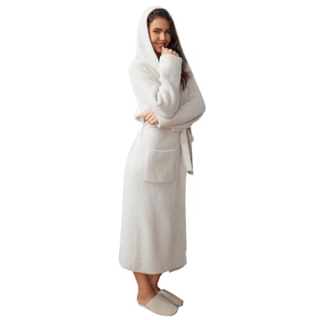 Ultra Soft Plush Robe with Pockets for Women