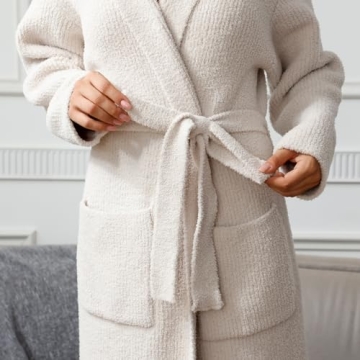 Ultra Soft Plush Robe with Pockets for Women