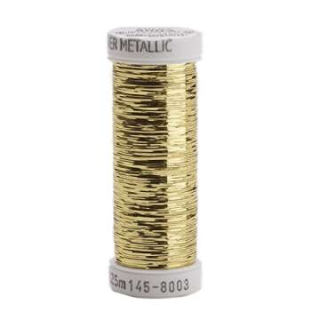 Sulky Of America 215d Metallic Thread, 250 Yd, Light Gold - Ideal for Embroidery Projects