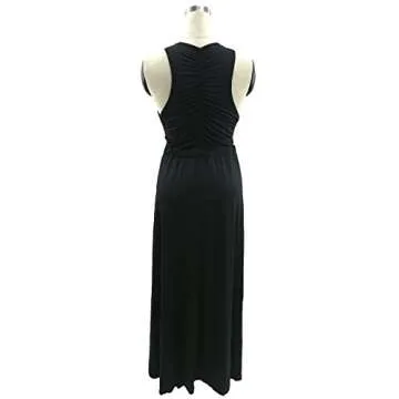 Velius Sexy Hollow Out Halter Maxi Dress for Women