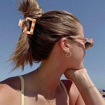Cute Checkered Y2K Hair Clips for Women | 4 Pack