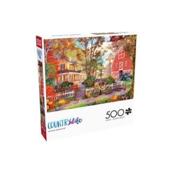 Buffalo Games - Dominic Davison - Autumn Farmhouse - 500 Piece Jigsaw Puzzle For Adults -Challenging Puzzle Perfect for Game Nights - Finished Size is 21.25 x 15.00