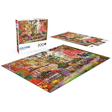 Buffalo Games - Dominic Davison - Autumn Farmhouse - 500 Piece Jigsaw Puzzle For Adults -Challenging Puzzle Perfect for Game Nights - Finished Size is 21.25 x 15.00