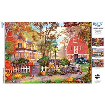 Buffalo Games - Dominic Davison - Autumn Farmhouse - 500 Piece Jigsaw Puzzle For Adults -Challenging Puzzle Perfect for Game Nights - Finished Size is 21.25 x 15.00
