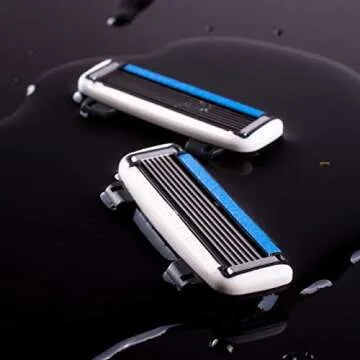 HeadBlade HB6 Refill Blades - 6 Stainless Steel Blades for No Tugging or Pulling, Shave Less, Works for Face, Body, and Scalp