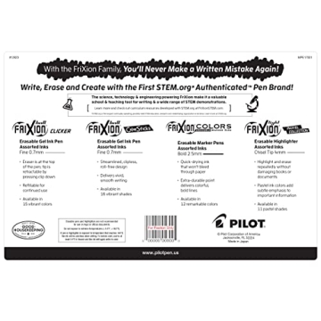 Pilot FriXion Erasable Gel Ink Pens and Highlighters 17-Pack