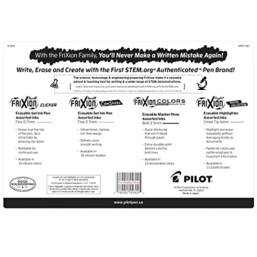 Pilot FriXion Erasable Gel Ink Pens and Highlighters 17-Pack