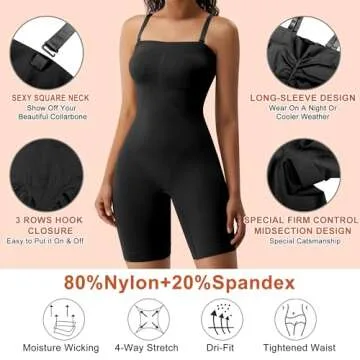 Stylish HOMETA Women's Tummy Control Bodysuit