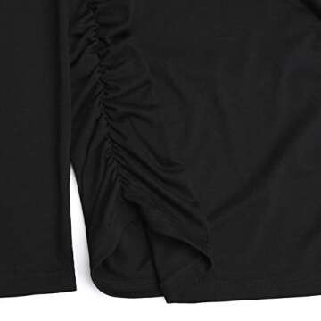 GINKANA Maternity Long Sleeve Square Neck Slim Fit Tops