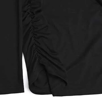 GINKANA Maternity Long Sleeve Square Neck Slim Fit Tops