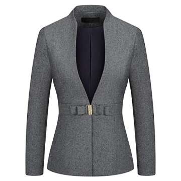 MODFUL Women's Business Pant Suit Set 2 Piece Slim Fit Blazer Jacket One Button Buckle Closure Lady ...