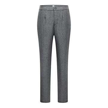 MODFUL Women's Business Pant Suit Set 2 Piece Slim Fit Blazer Jacket One Button Buckle Closure Lady Work Suit for Office (Grey, Large)