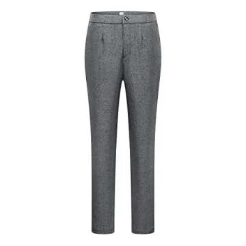 MODFUL Women's Business Pant Suit Set 2 Piece Slim Fit Blazer Jacket One Button Buckle Closure Lady Work Suit for Office (Grey, Large)