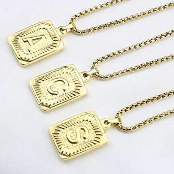 18K Gold Initial A Pendant Necklace for Everyone