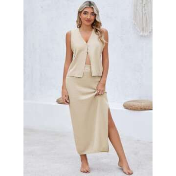 Chic Pink Queen 2 Piece Summer Skirt Set for Women