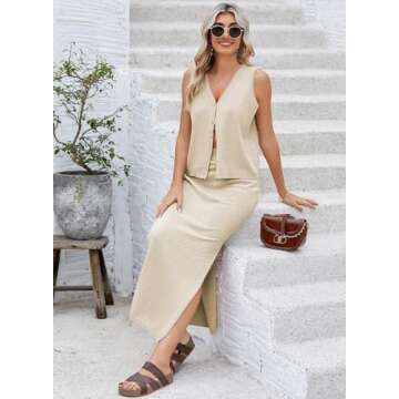 Chic Pink Queen 2 Piece Summer Skirt Set for Women