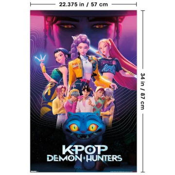 Vibrant KPop Demon Hunters Wall Poster for All Ages