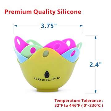 Egg Poacher – COZILIFE Silicone Egg Poaching Cups with Ring Standers, For Microwave or Stovetop Eg...